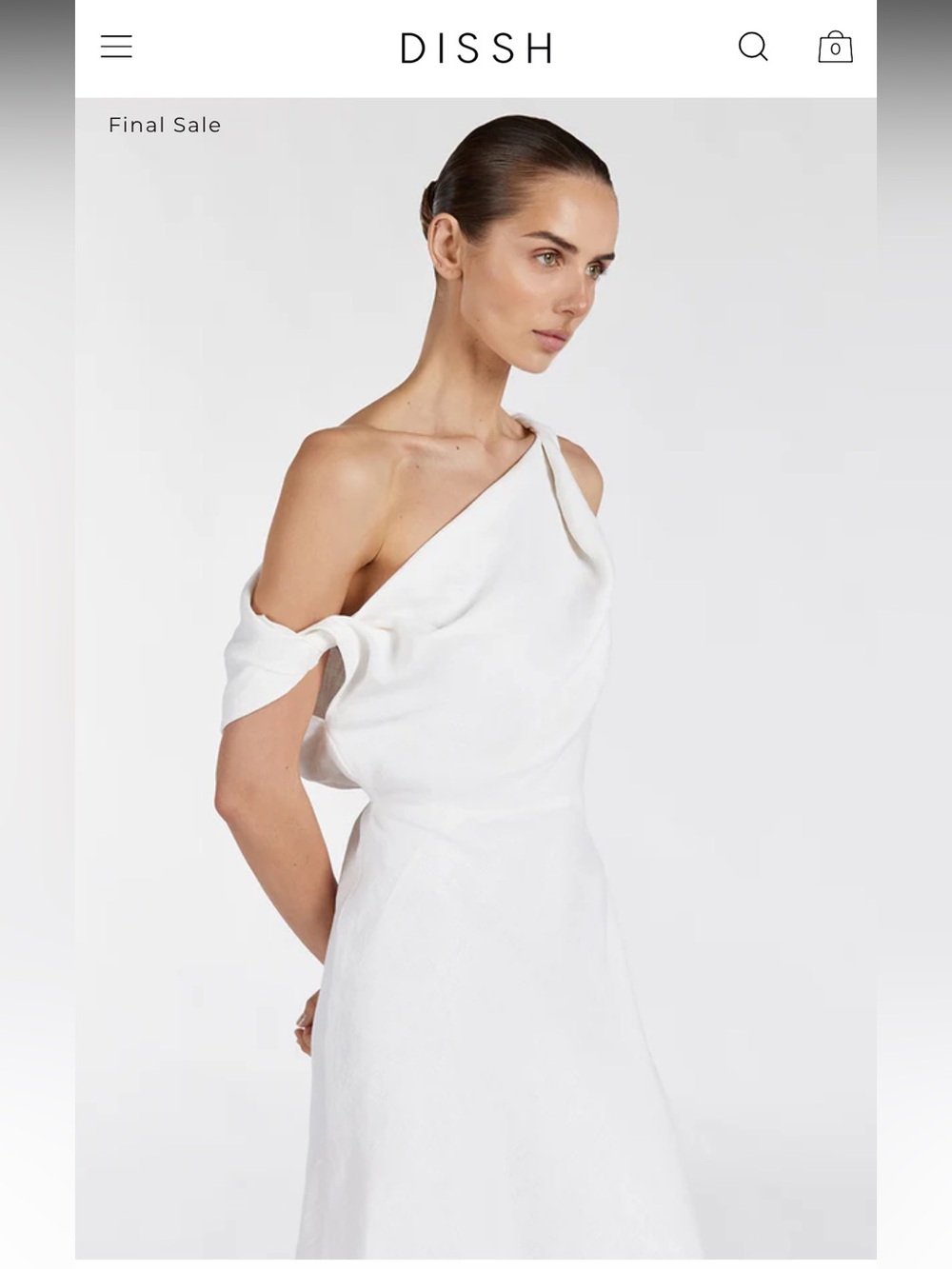 DISSH JOELLE WHITE LINEN MIDI DRESS - Picture 9 of 15